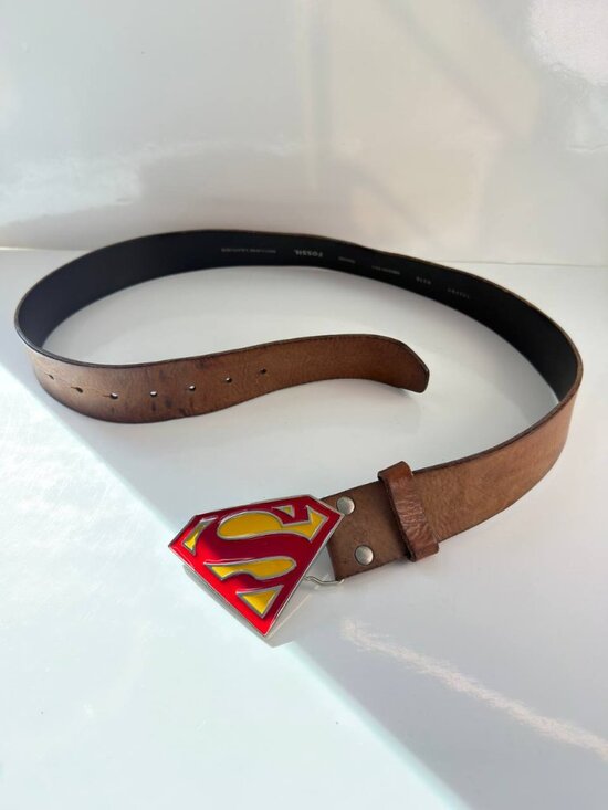 Fossil Vintage Leather Belt – Size ~36–38 – Distressed Finish - Picture 4 of 11